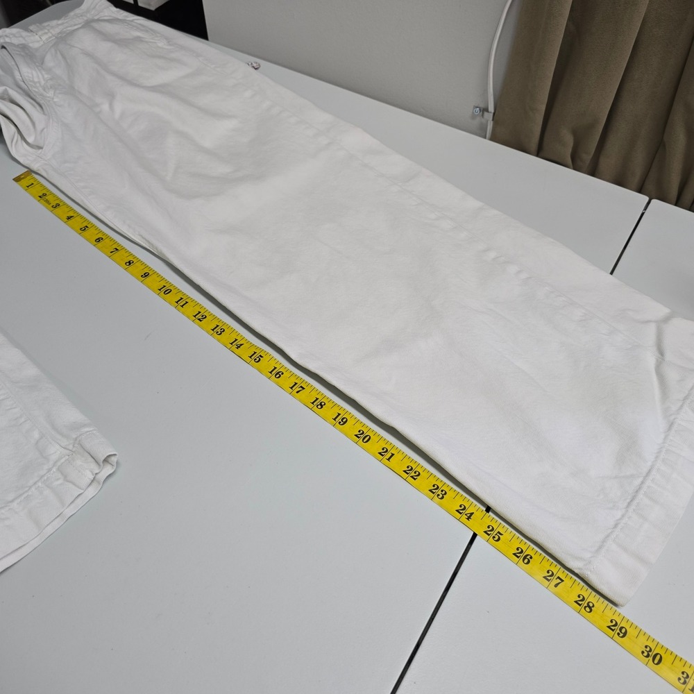 Madewell The Harlow Wide-Leg Jeans Women 27 White Pleated High Rise Cotton Denim - Picture 13 of 15